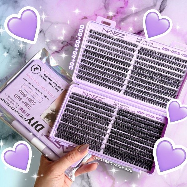 Producto - KIT SÚPER COMPLETO PESTAÑAS DIY VIOLETA 30 40 50 60 X 1 SET