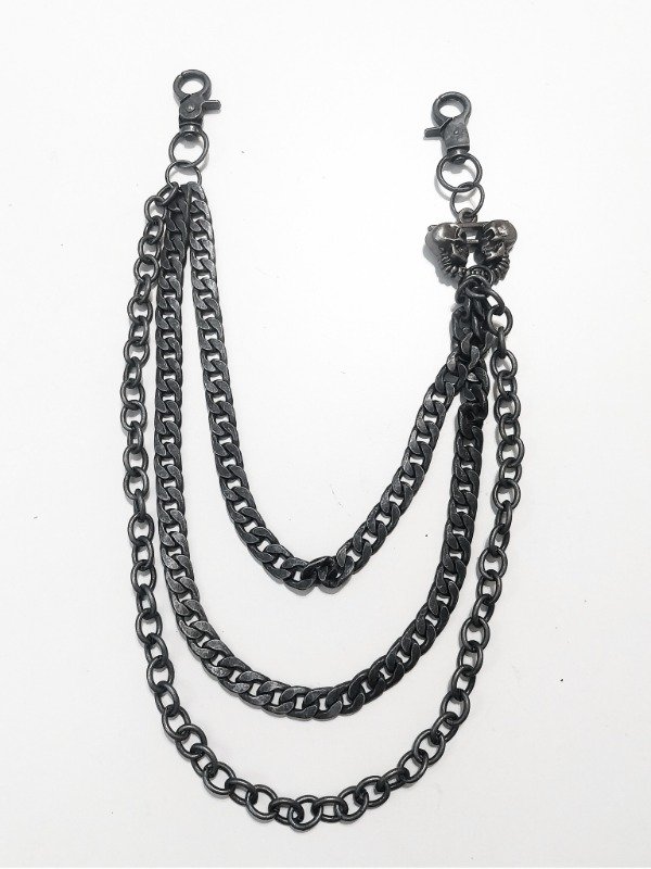 Producto - Cadena pantalón triple esqueletos calavera