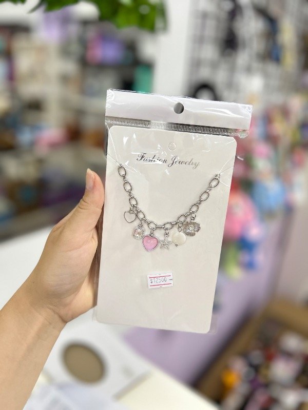 Producto - Pulcera tipo Pandora dijes rosa