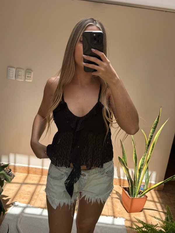 Producto - BLUSA ENCAJE NEGRA