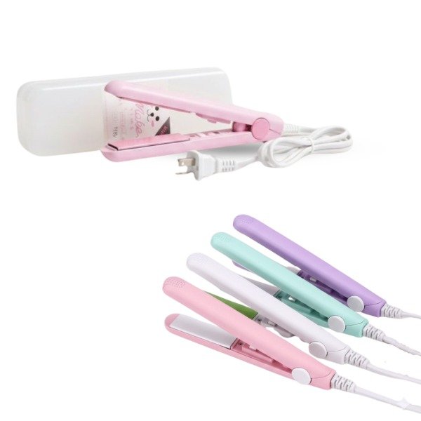 Producto - Mini Planchita De Pelo De Viaje Portátil Con Estuche Rígido