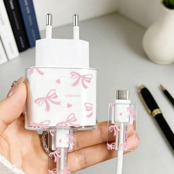 Producto - Protector de cargador moñitos para cargador 20w