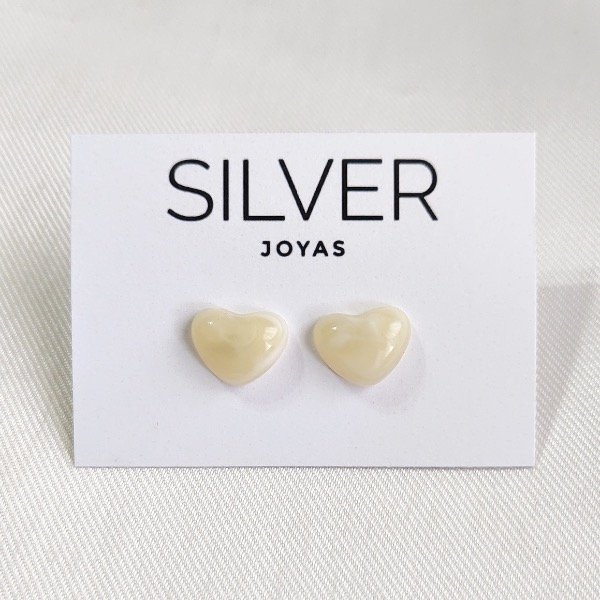 Producto - Aros corazón amarillo pastel AQ