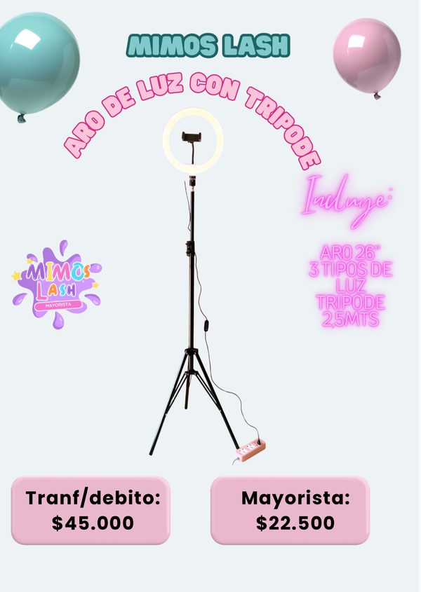 Producto - Aro de luz 26 pulgadas+ trípode