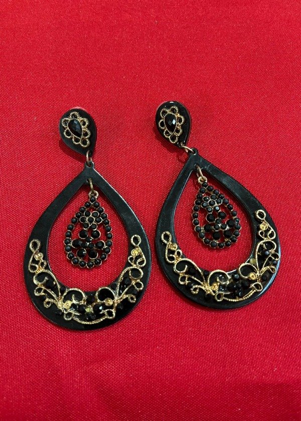 Producto - Aros Importados Brillos - Negro