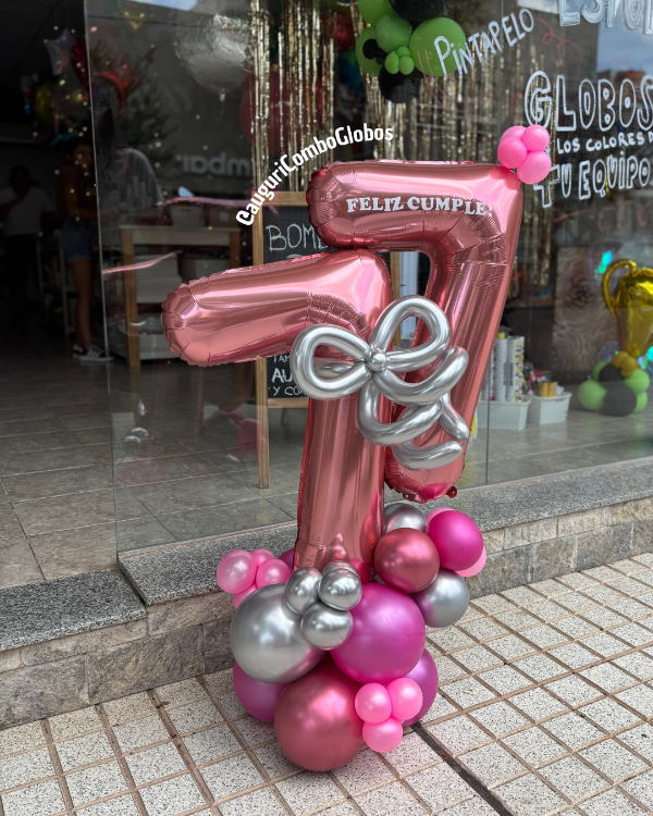 Producto - BOUQUET ARREGLO CUMPLEAÑOS CON NUMERO