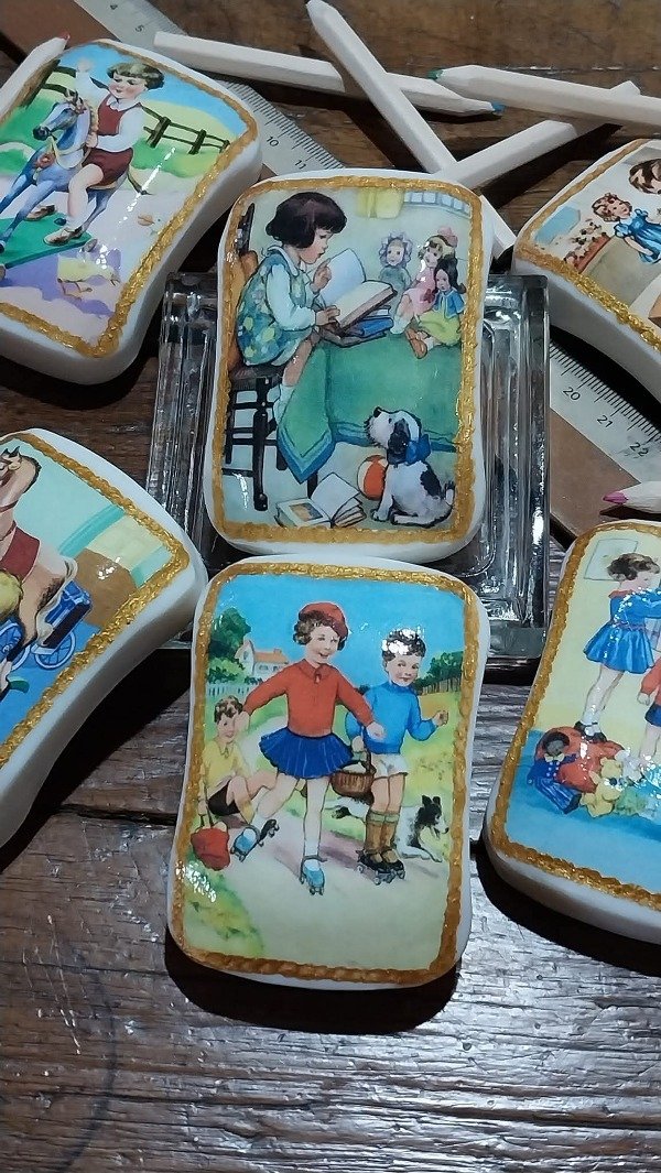 Producto - Caja de Jabón x 5 unidades diseño Vintage infantil