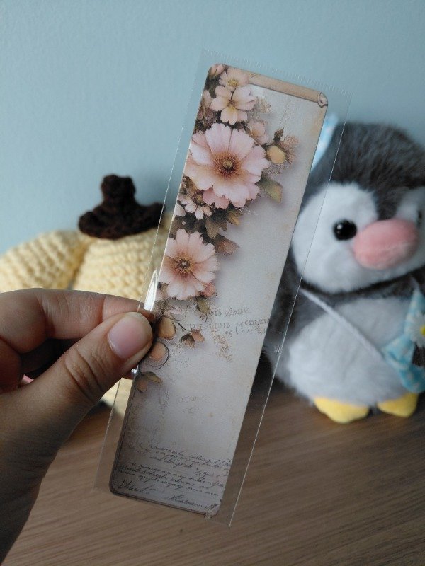 Producto - Señalador literario - Vintage con flores #015