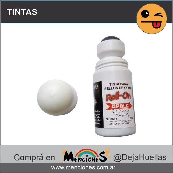Producto - Tinta Para Sellos Roll On 60cc, NEGRO, Ópalo 999