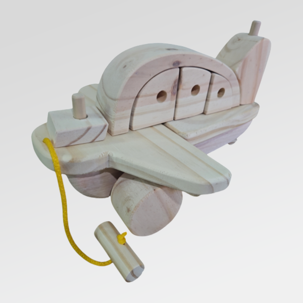 Producto - Avión de madera GRANDE para PINTAR - 30 cm - Juguete Didáctico