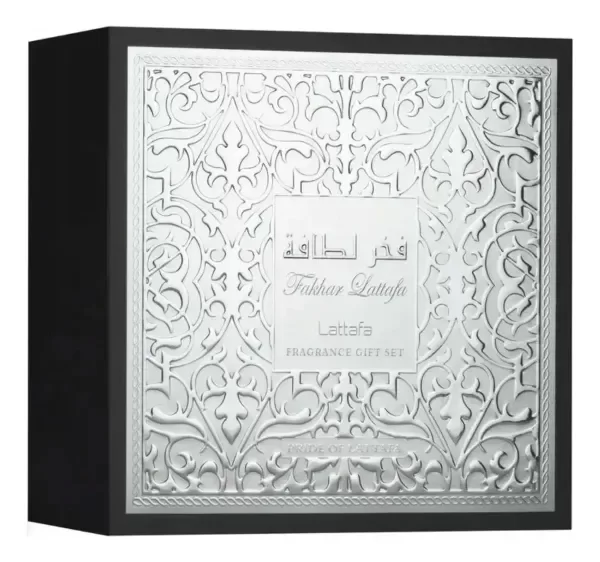 Producto - KIT LATTAFA Fakhar Black 100ml + 12 Ml + Gel De Ducha - 0