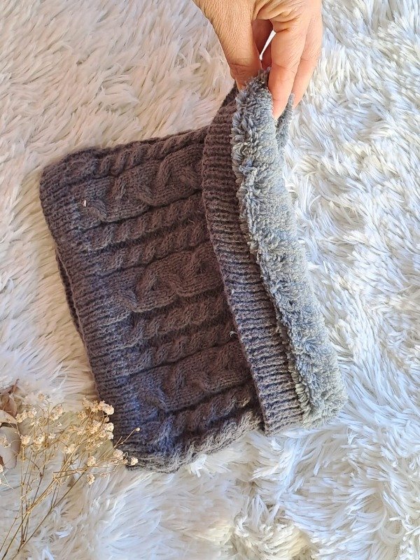 Producto - CP17 Cuello Lana con Piel Gris