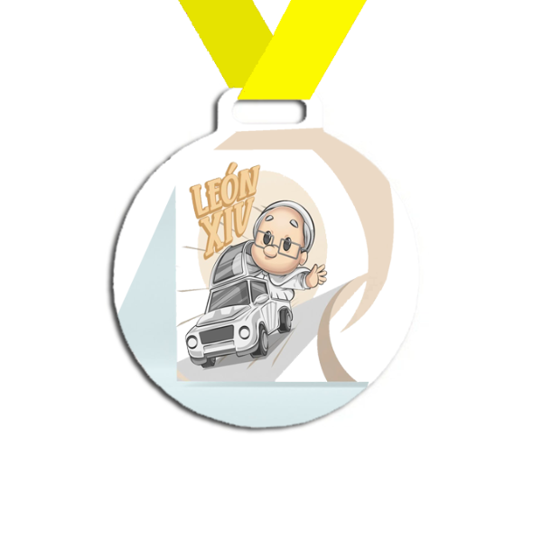 Producto - Medalla Plastica Personalizada visita Papa León XIV #18 - 6
