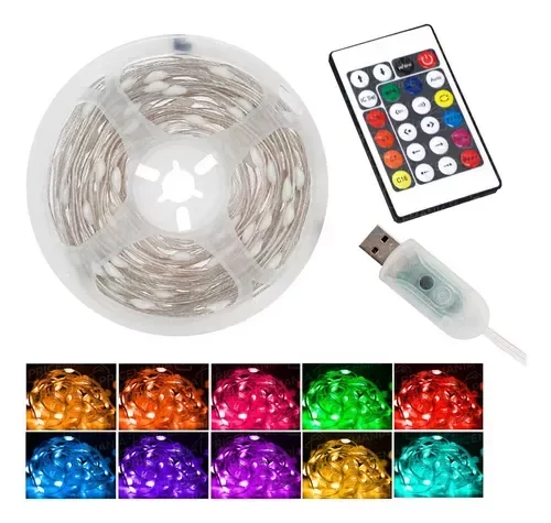 Producto - TIRA LED RGB 10MTS USB C/CONTROL