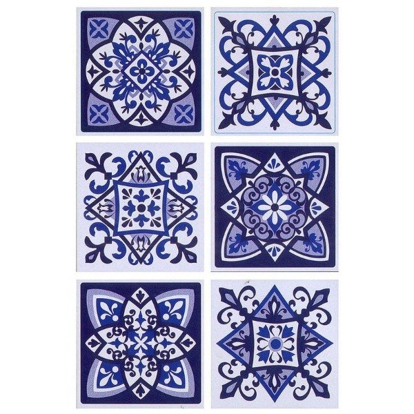 Producto - Azulejos Autoadhesivos Azul-Blanco