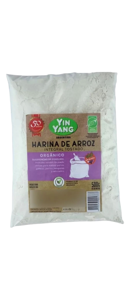 Producto - Harina de Arroz Integral Tostado Orgánica 500gr