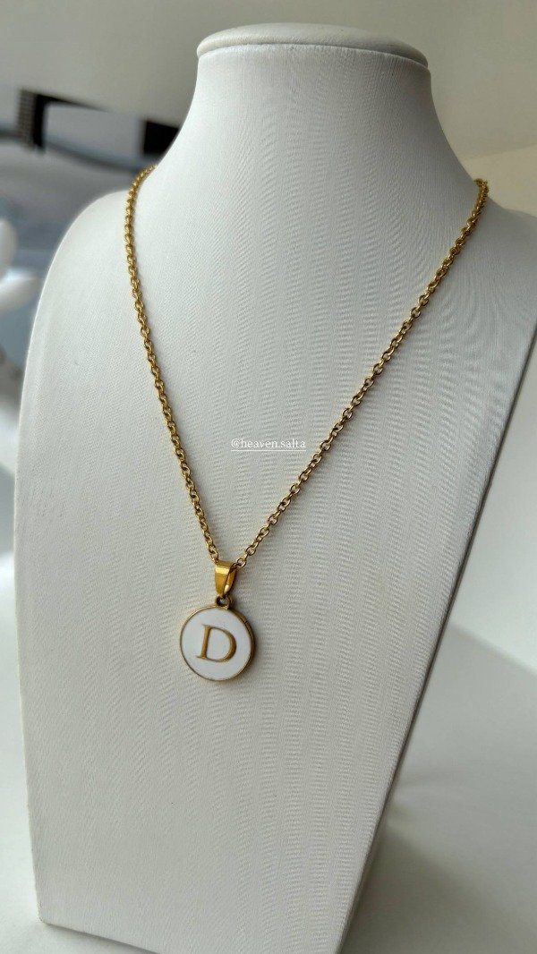 Producto - Collar soft inicial acero dorado