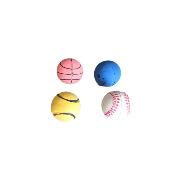 Producto - Juguete Pelota de Goma Blanda Pequeña 4 cm de Diametro Pack x 4 Pelotas