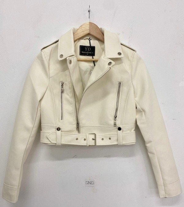 Producto - CAMPERA ECO CUERO- BLANCO