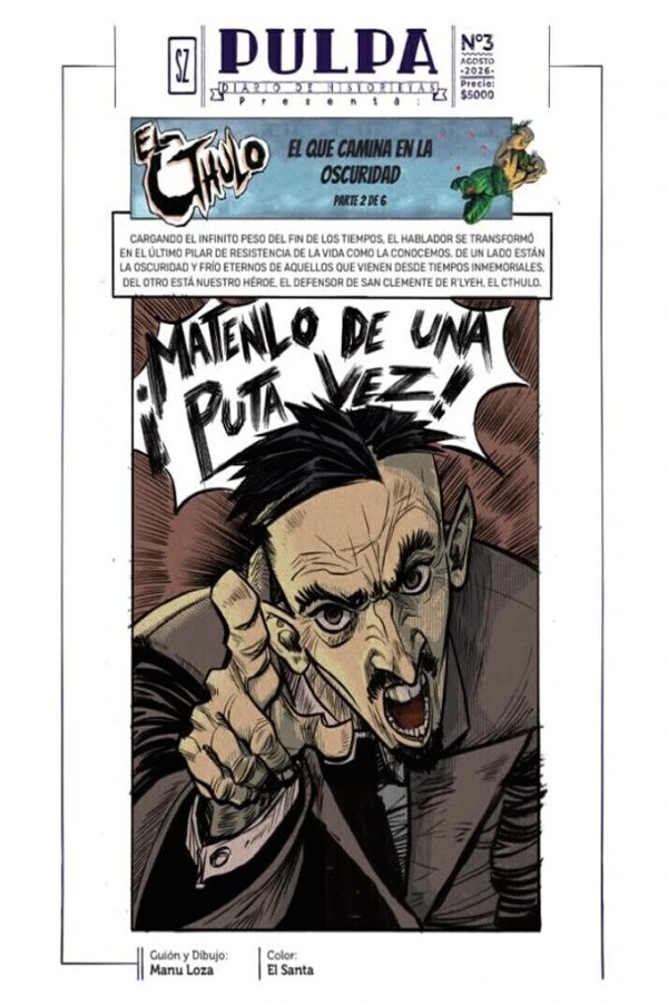 Producto - PULPA - DIARIO DE HISTORIETAS 03: EL CTHULO (Manu Loza)(On demand)
