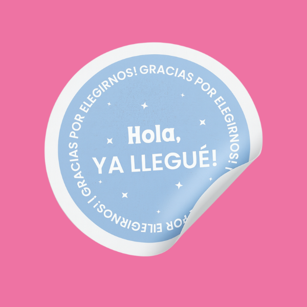 Producto - Stickers "HOLA, YA LLEGUÉ" 3cm