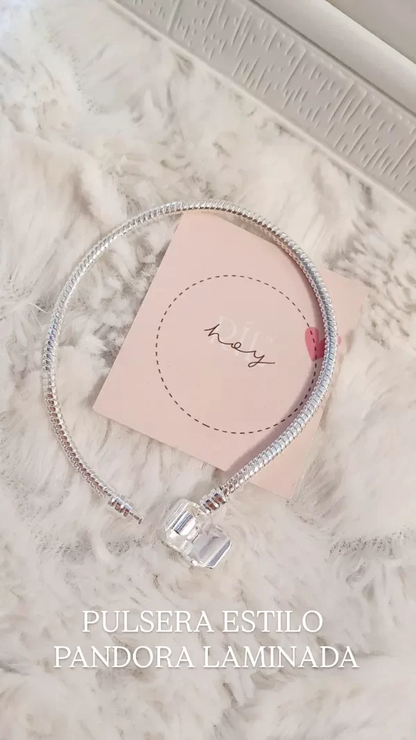 Producto - Pulsera estilo pandora laminada plata