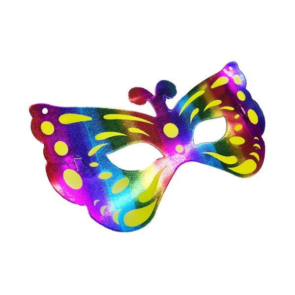Producto - Antifaz Carton Fluor Mariposa x12 un