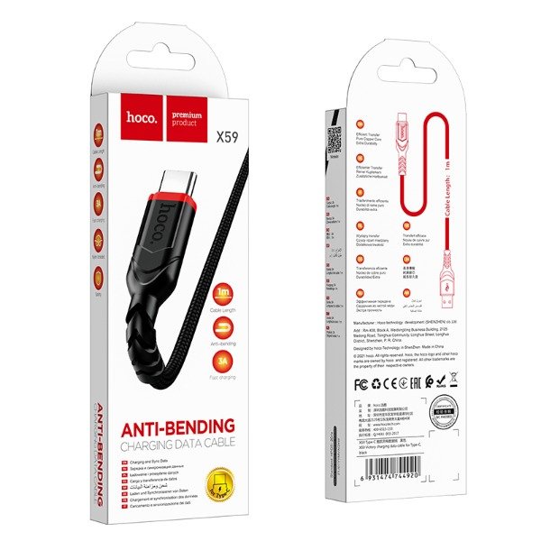 Producto - HOCO - X59 Cable Tipo C (1M) - 0