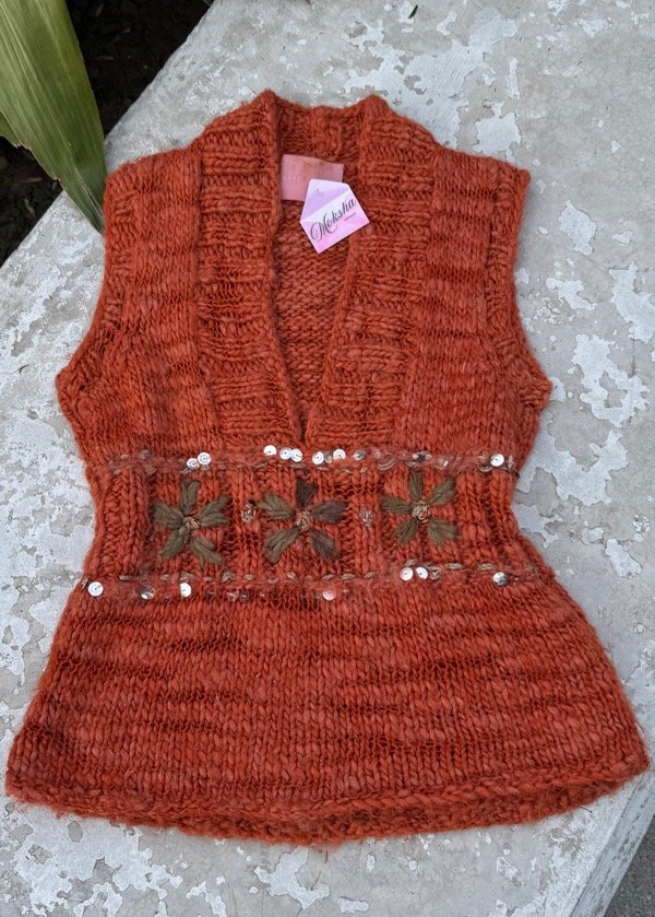 Producto - Chaleco lana naranja Boho tM