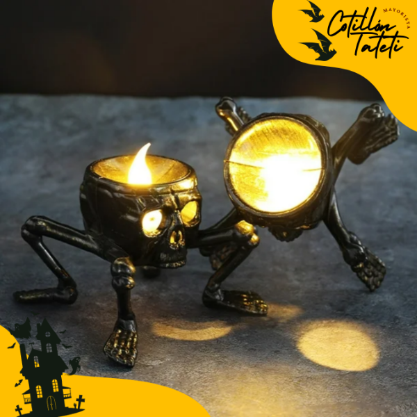 Producto - VELA CALAVERA MACABRA - Pilas Incluidas