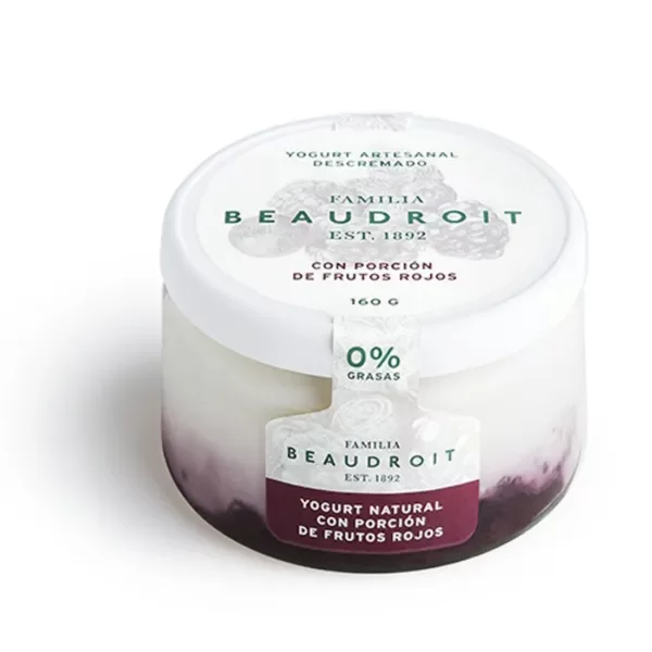 Producto - YOGURT DESCREMADO FRUTOS ROJOS 160GR - FAMILIA BEUDROIT