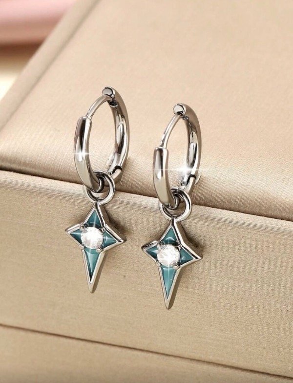 Producto - Aros Blue sparkle
