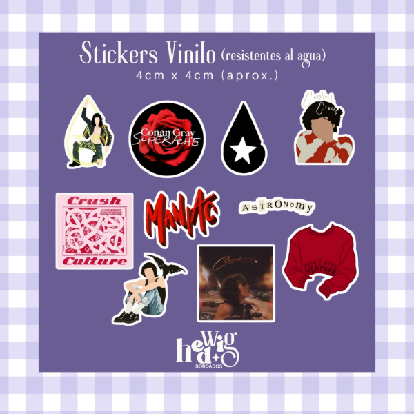 Producto - Pack 10 Stickers Vinilo CONAN GRAY
