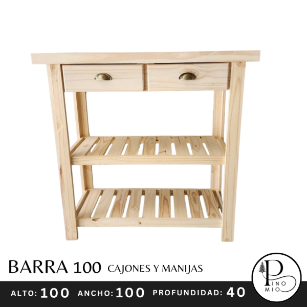 Producto - BARRA 100 CAJONES Y MANIJAS