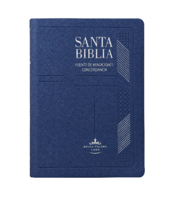 Producto - BIBLIA RVR MEDIANA TAPA VINÍLICA AZUL CON ÍNDICE