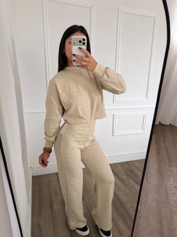 Producto - Conjunto trenzado crema