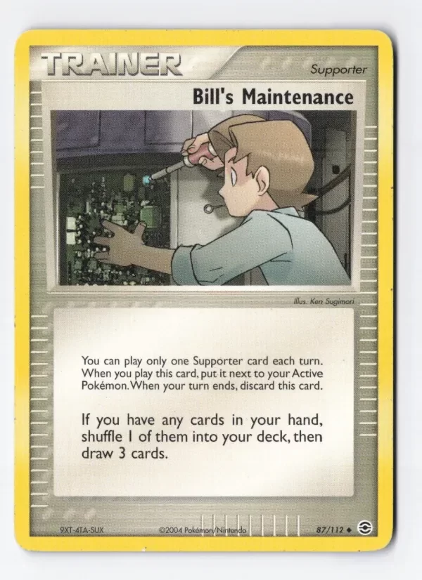 Producto - Bills Maintenance 87/112 Uncommon EX Fire Red y Leaf Green Pokemon TCG