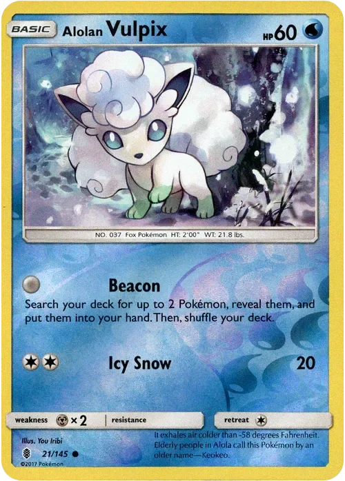 Producto - Alolan Vulpix - 21/145 - Guardians Rising - Reverse Holo