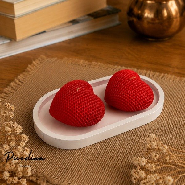 Producto - Set Doble Corazón Grande con Bandeja
