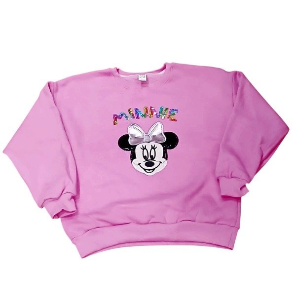 Producto - Buzo Overzise en friza Nena Bordado Minnie Rosa T12