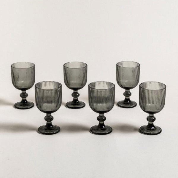 Producto - Set copas negras x6 vidrio 270ml