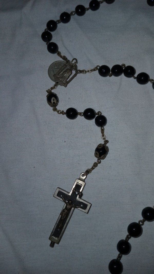 Producto - Vintage Catacumbarum soil reliquary cristals and matal Rosary. - 2