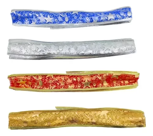 Producto - Cinta Navideña con Alambre 4cm x2.7mt 4902