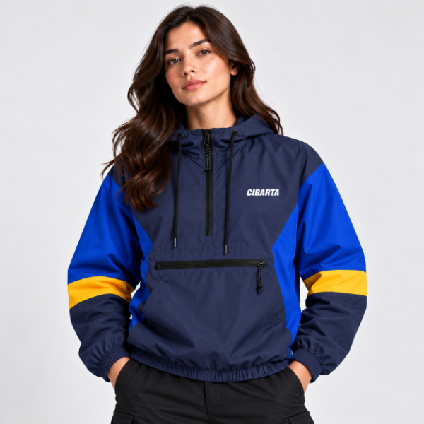 Producto - Rompeviento  Modelo 12 Azul Marino, Azul Francia y Amarillo - 2