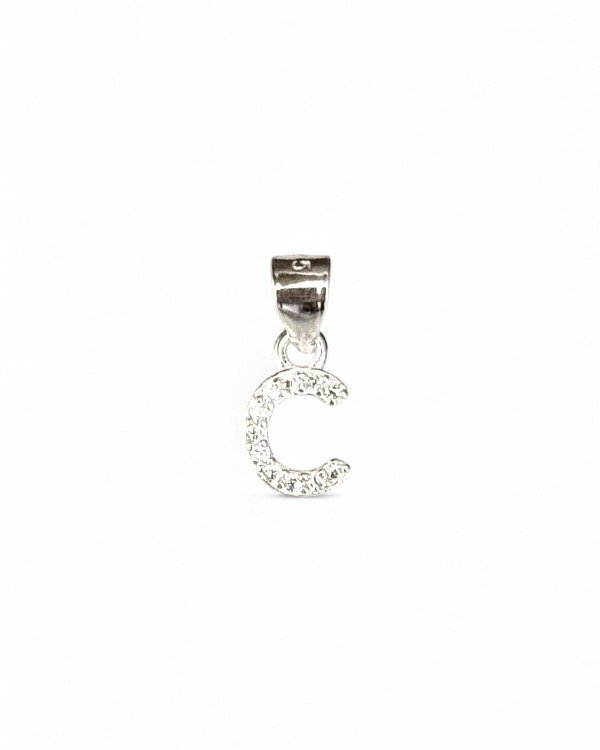 Producto - DIJE "C" SHINY PLATA 925