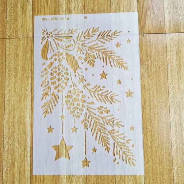 Producto - St 5516 de 20x30 cm Stencil Esquinero  Navideño