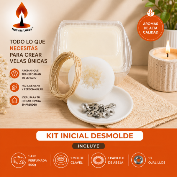 Producto - Kit inicial Velas de soja Desmoldables