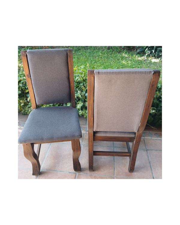 Producto - Sillas de pino tapizadas x 8 / Un poquito flojas