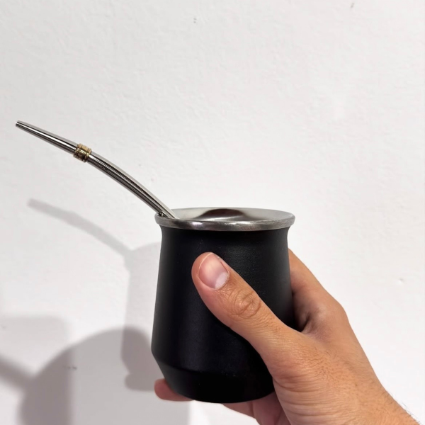 Producto - MATE BLACK DE ACERO + BOMBILLA DE ACERO