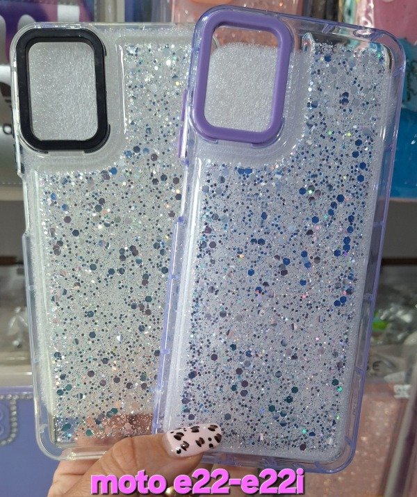 Producto - Fundas brillo reforzadas. Moto e22-e22i